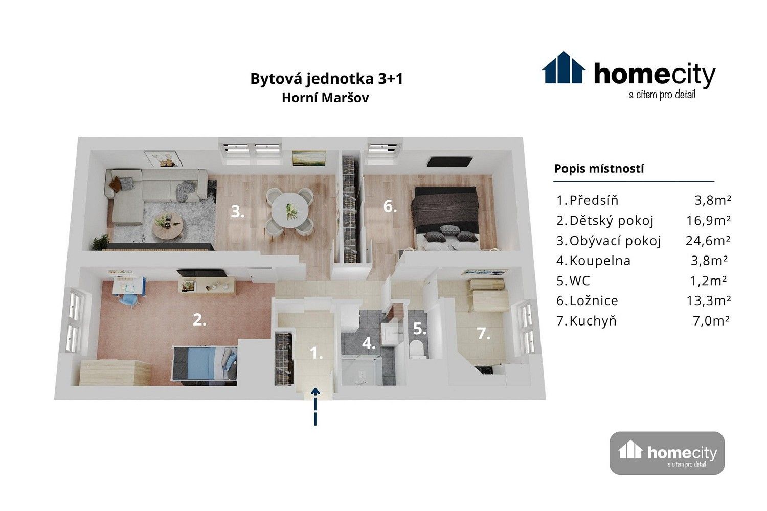 Byt 3+1 · 81 m² · Horní Maršov, okres Trutnov, Královéhradecký kraj - 4