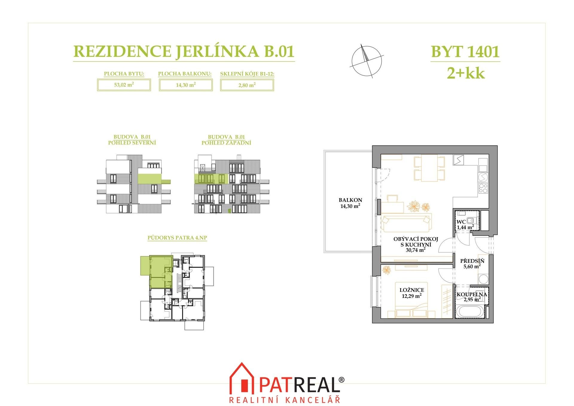 2+kk, Jerlínová, Brno Žebětín, 67 m² - 2