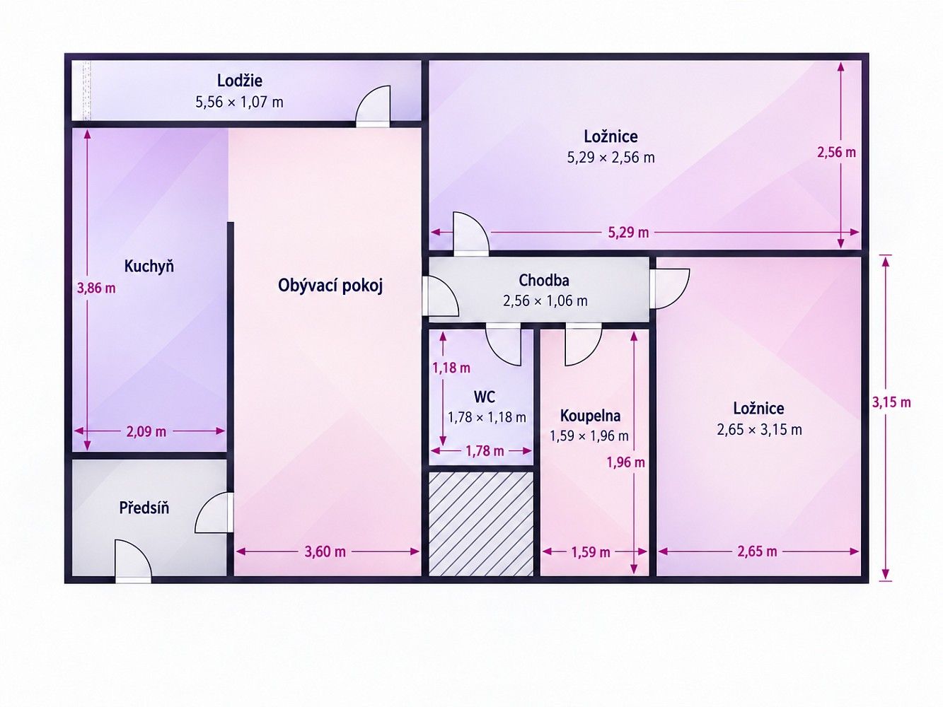 Byt 3+kk · 62 m² · Rozšířená, Praha 8 - Libeň - 3