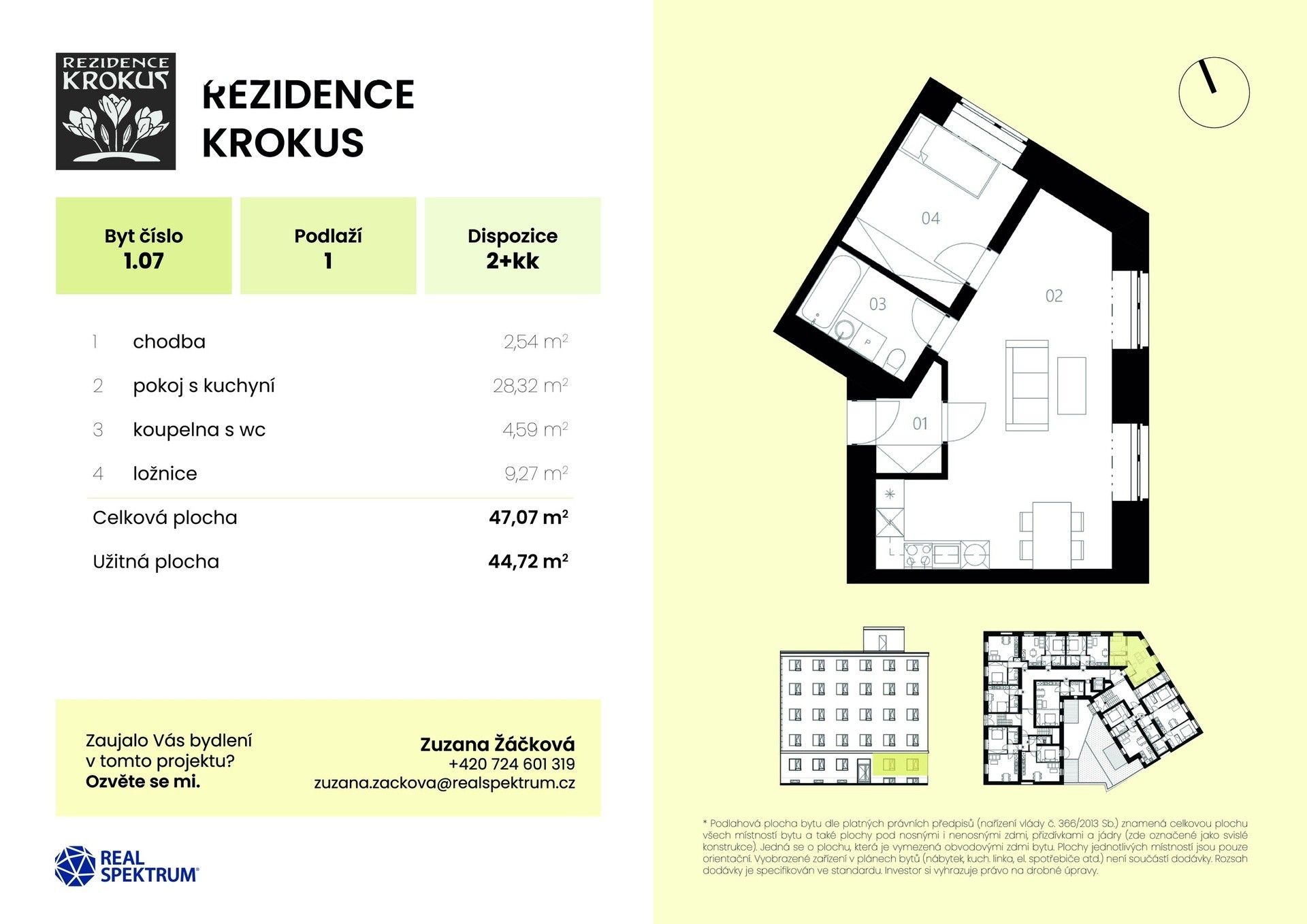 2+kk, Kuldova, Brno, 45 m² - 1