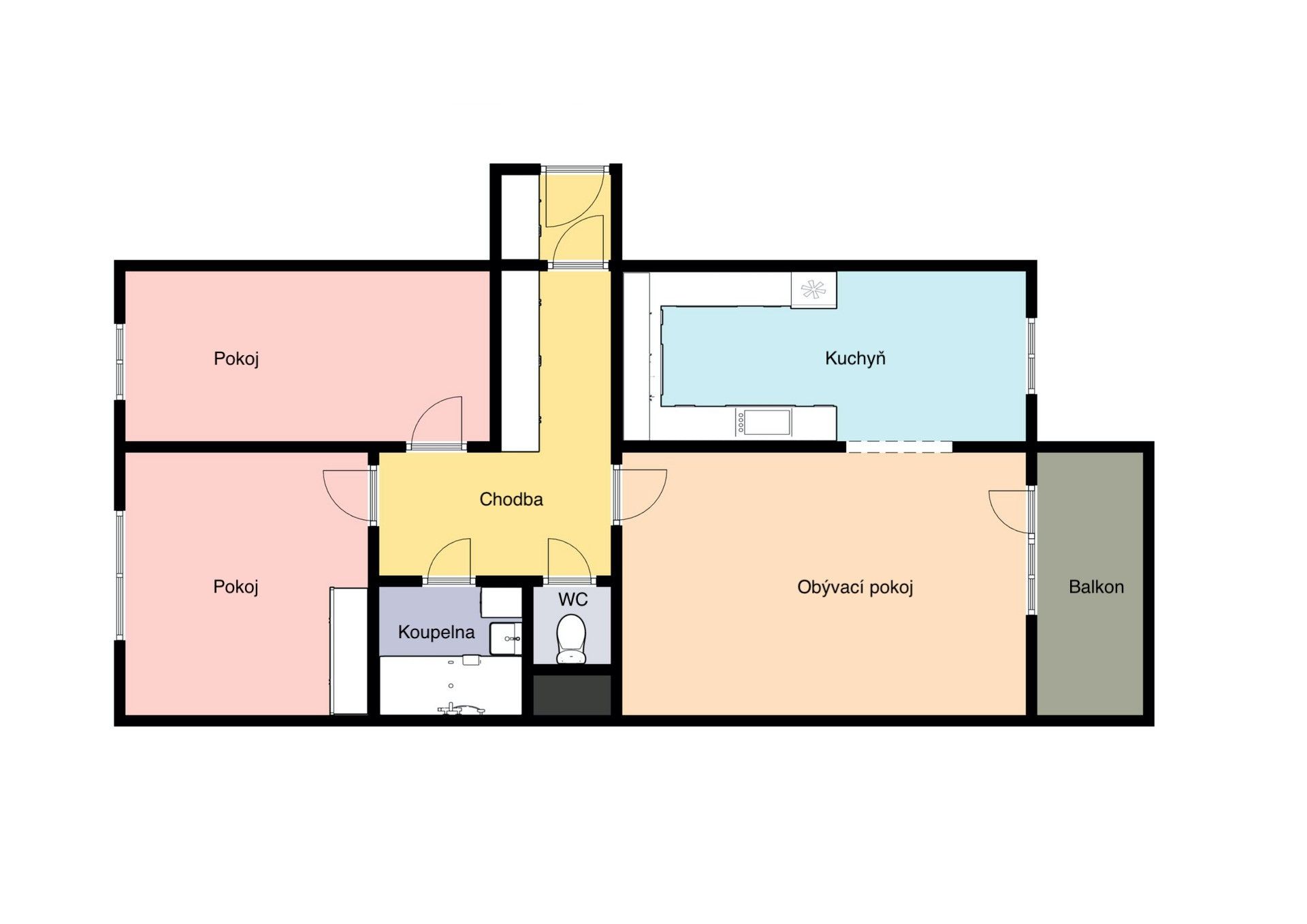 3+1, Brechtova, Praha, 72 m² - 2