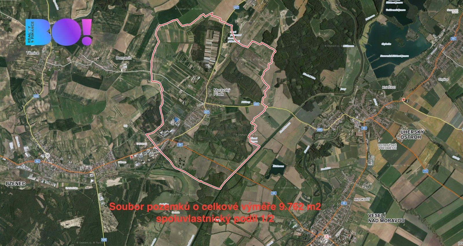 Zemědělské pozemky, Moravský Písek, 4 881 m²