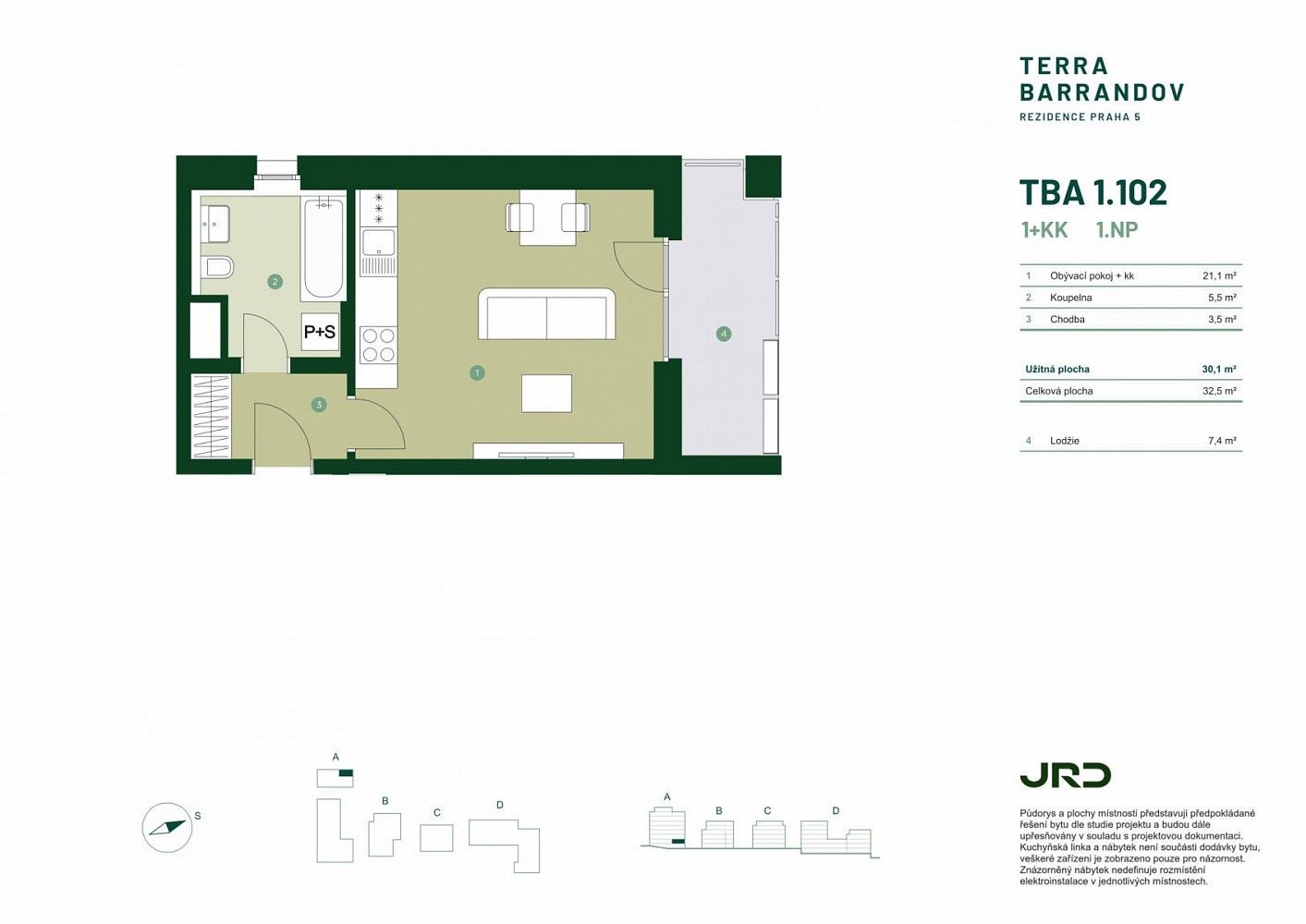 1+kk, Praha - Hlubočepy, okres Praha 5, Hlavní město Praha, 33 m² - 2