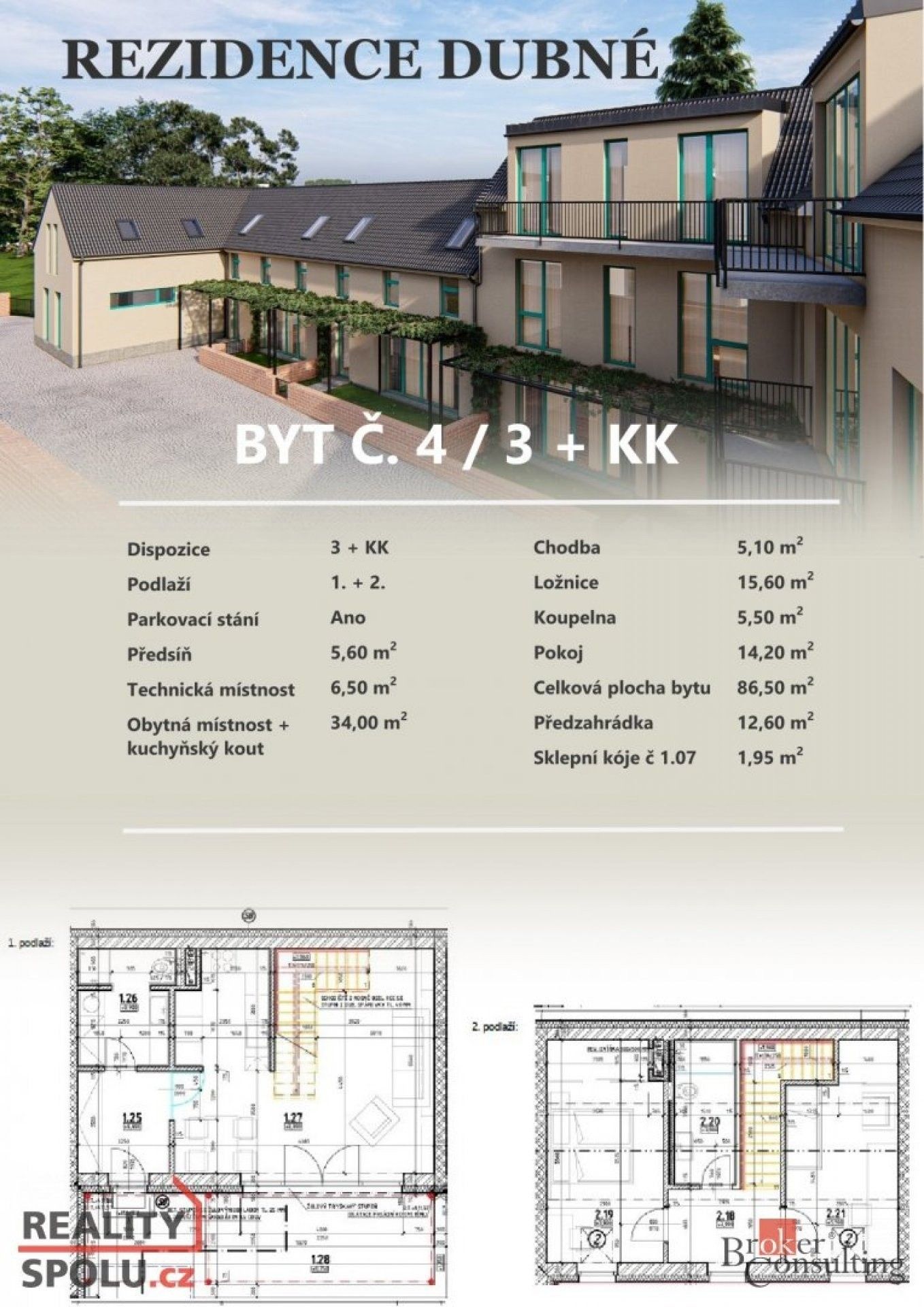 Prodej byt 3+kk - Dubné, 90 m²