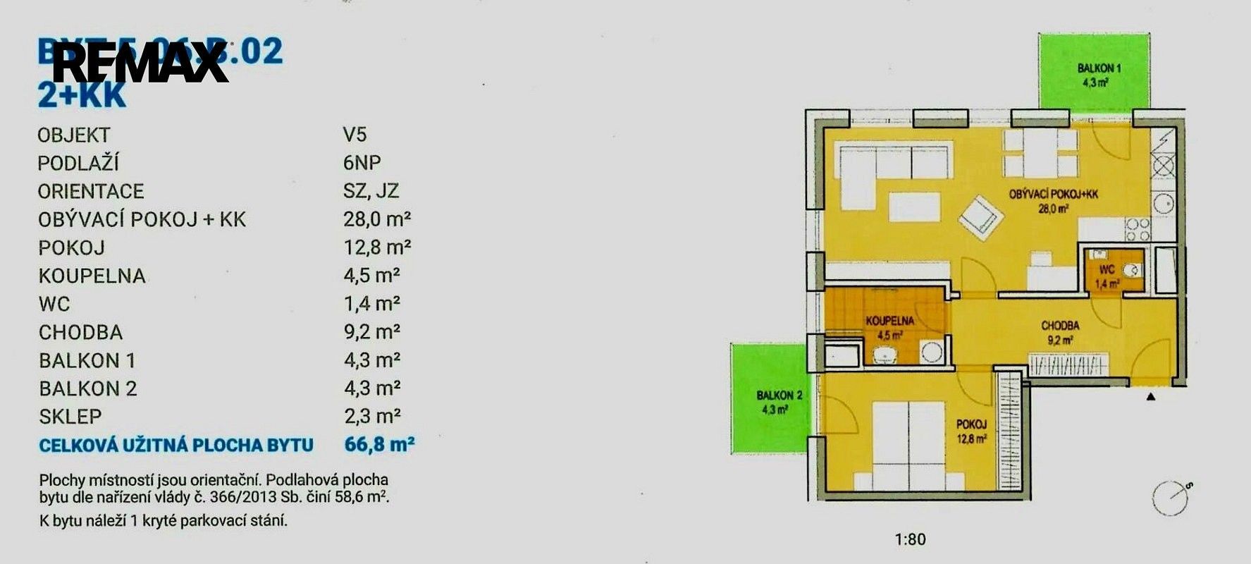 2+kk, Kladenská, Liberec - Liberec III-Jeřáb, 67 m² - 2