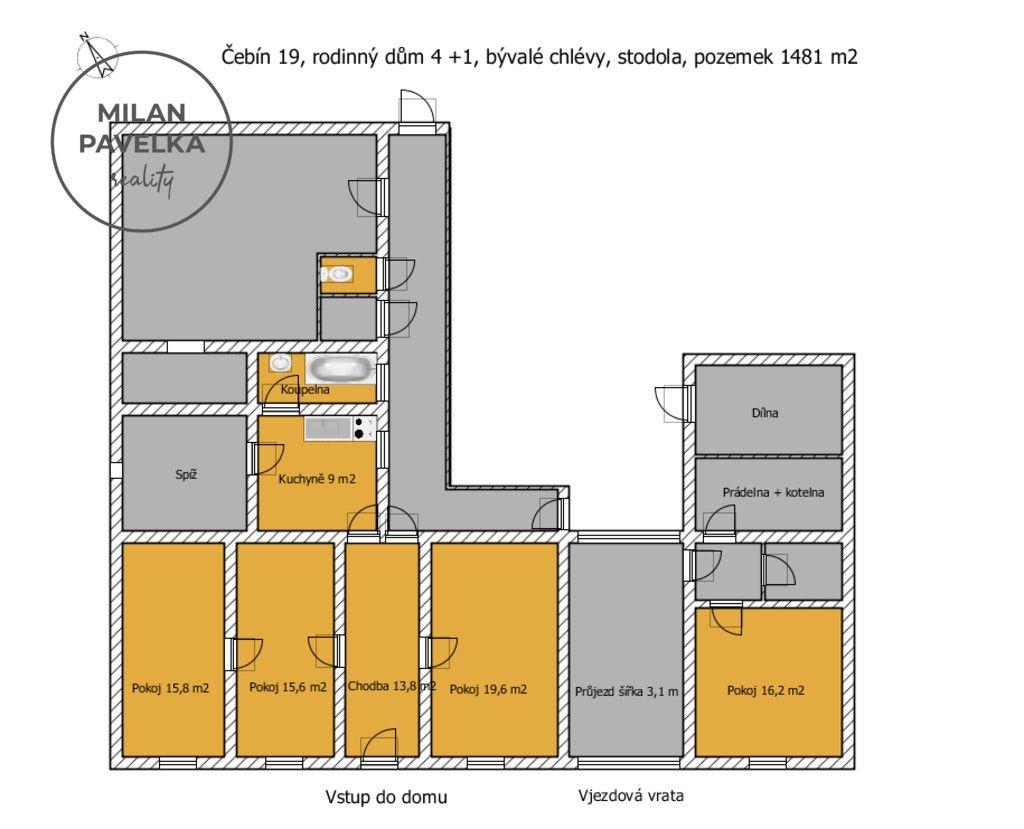 Prodej rodinný dům - Čebín, 180 m²