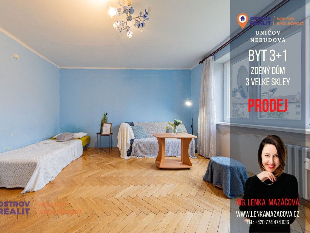 Prodej byt 3+1 - Nerudova, Uničov, 77 m²