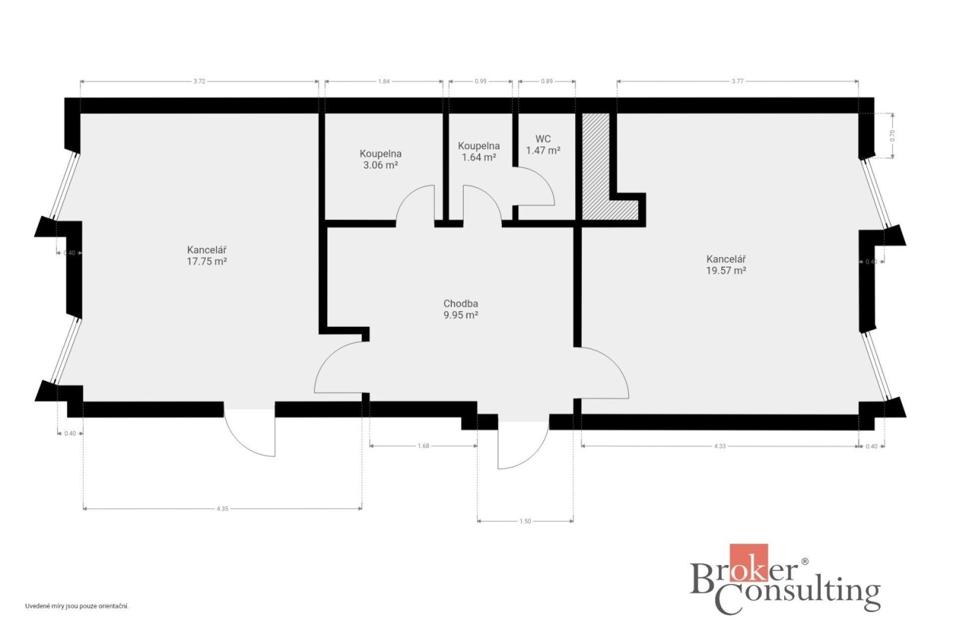 Pronájem kancelář - Radobyčická, Plzeň, 54 m² - 5