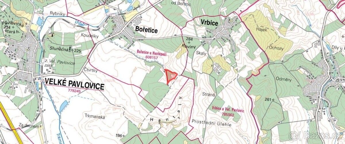 Prodej pozemek pro bydlení - Bořetice u Hustopečí, 691 08