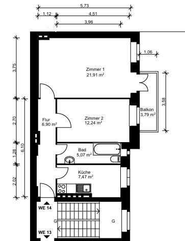 2+1, Berlin Schöneberg Berlin 10827, 58 m² - 2