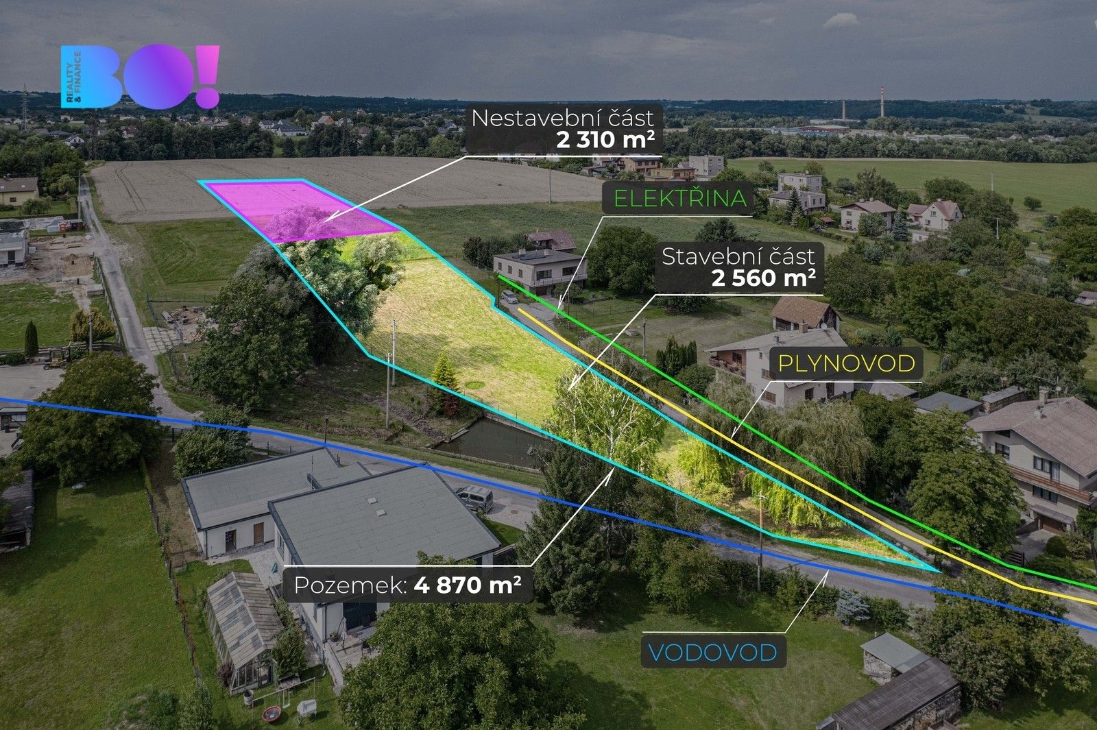 Pozemky pro bydlení, Třinec, 2 560 m²