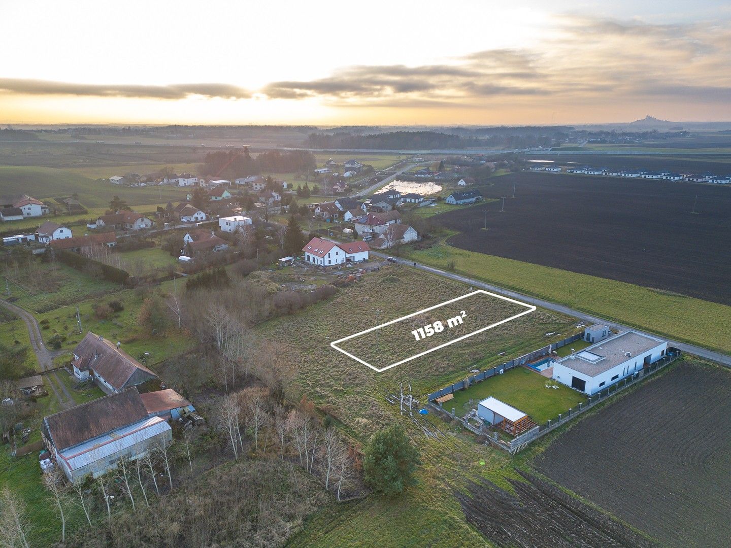 Prodej pozemek pro bydlení - Drahošská, Dolní Ředice, 1 158 m²