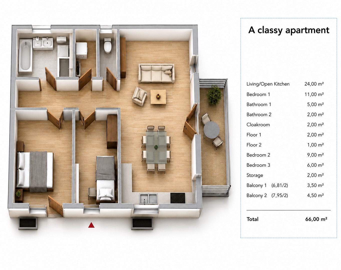 2+kk, Berlin Mitte Berlin 10179, 60 m² - 1