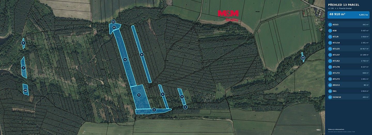 Les, 48 910 m²