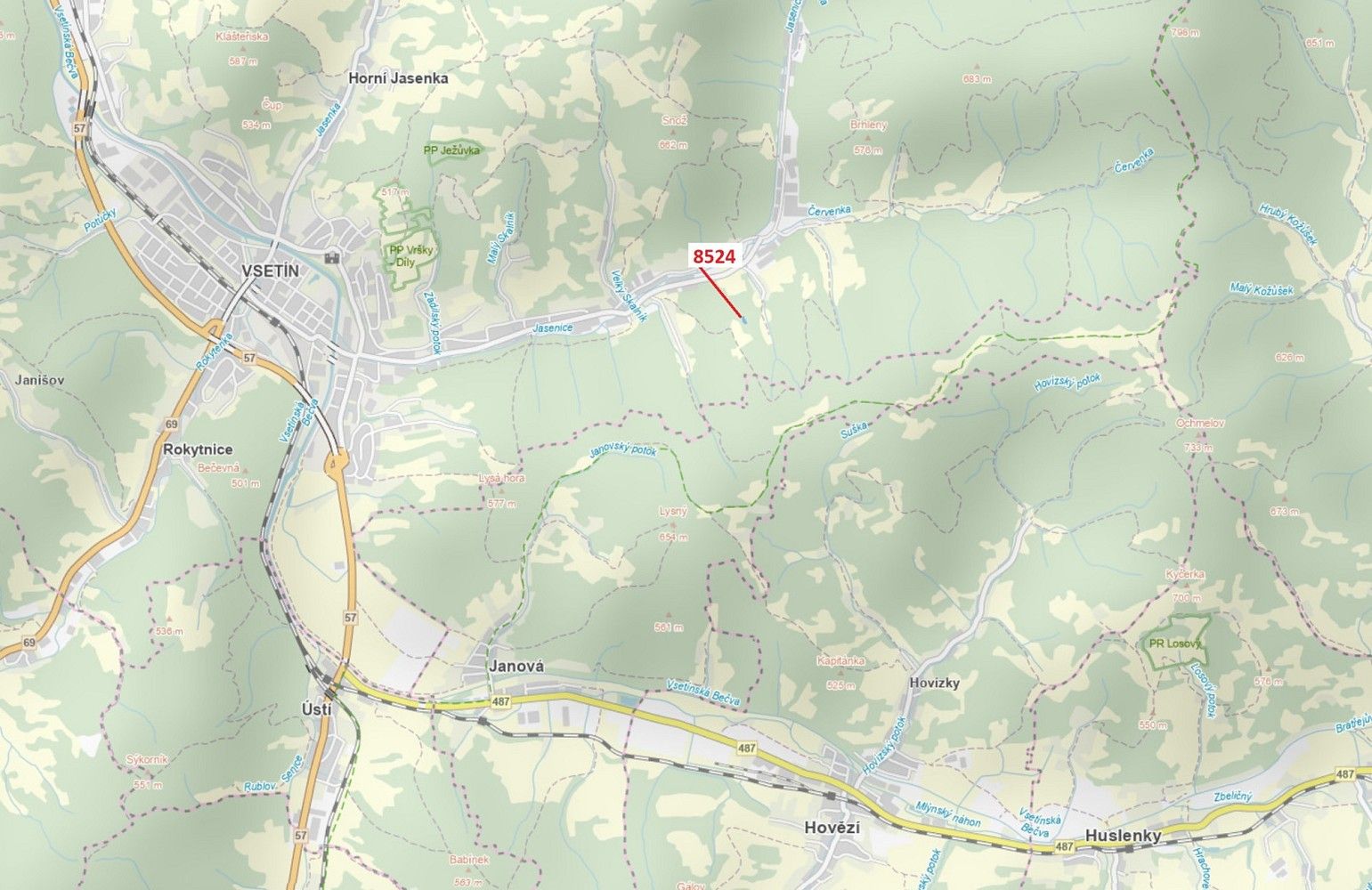 Les, 939 m²