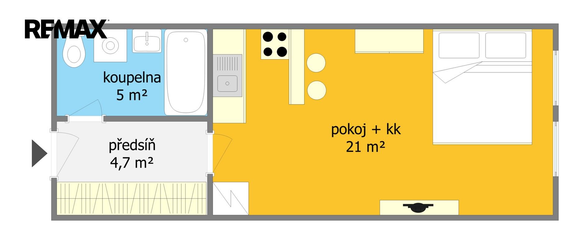 Byt 1+kk · 31 m² · Brno - Nový Lískovec, okres Brno-město, Jihomoravský kraj - 4