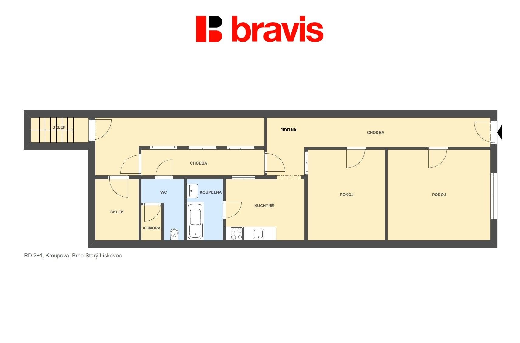 Prodej rodinný dům - Kroupova 125, Brno, 74 m²
