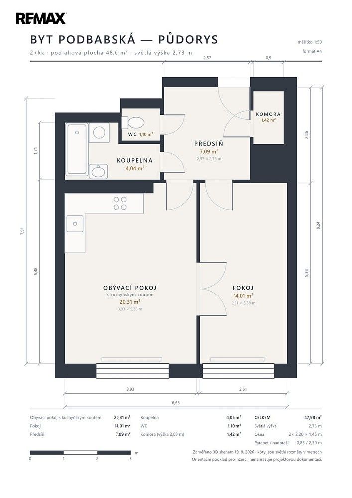Byt 2+kk · 48 m² · Praha - Bubeneč, okres Praha 6, Hlavní město Praha - 2