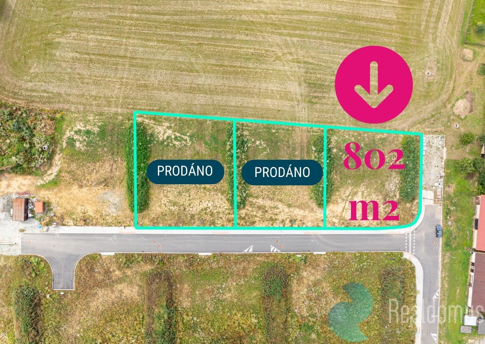 Pozemky pro bydlení, Hůry, 802 m²