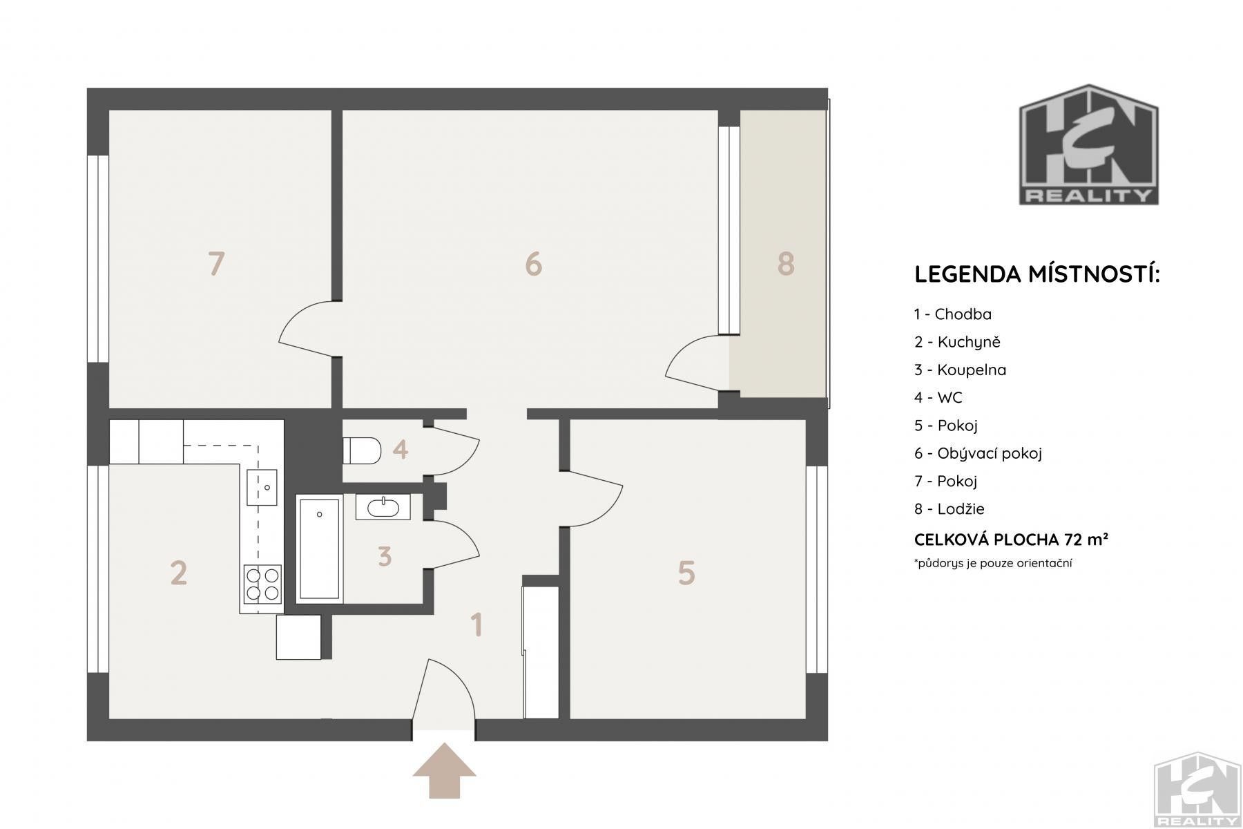 Prodej byt 3+1 - S. K. Neumanna, Jablonec nad Nisou Mšeno nad Nisou, 72 m² - 2