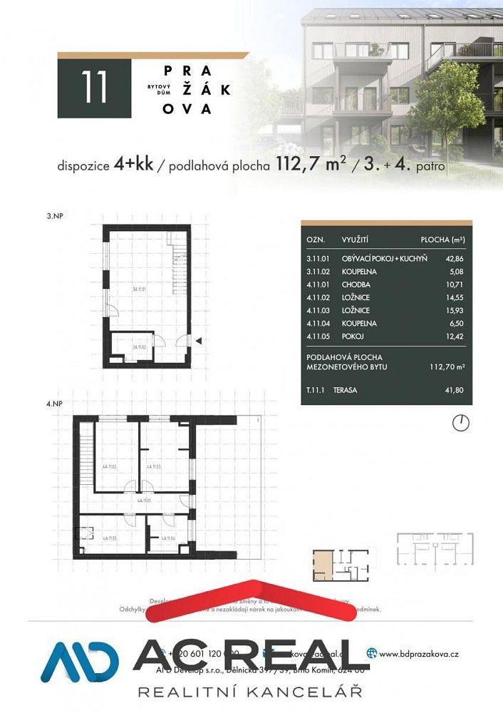 Byt 4+kk · 113 m² · Brno - Horní Heršpice, okres Brno-město, Jihomoravský kraj - 3