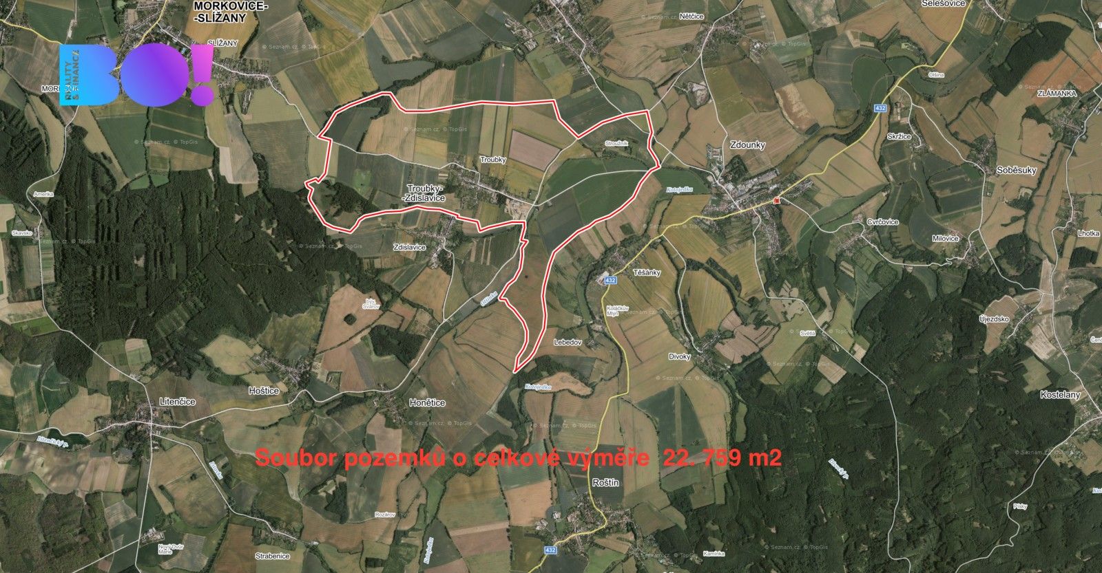 Prodej zemědělský pozemek - , Troubky-Zdislavice, 22 m²