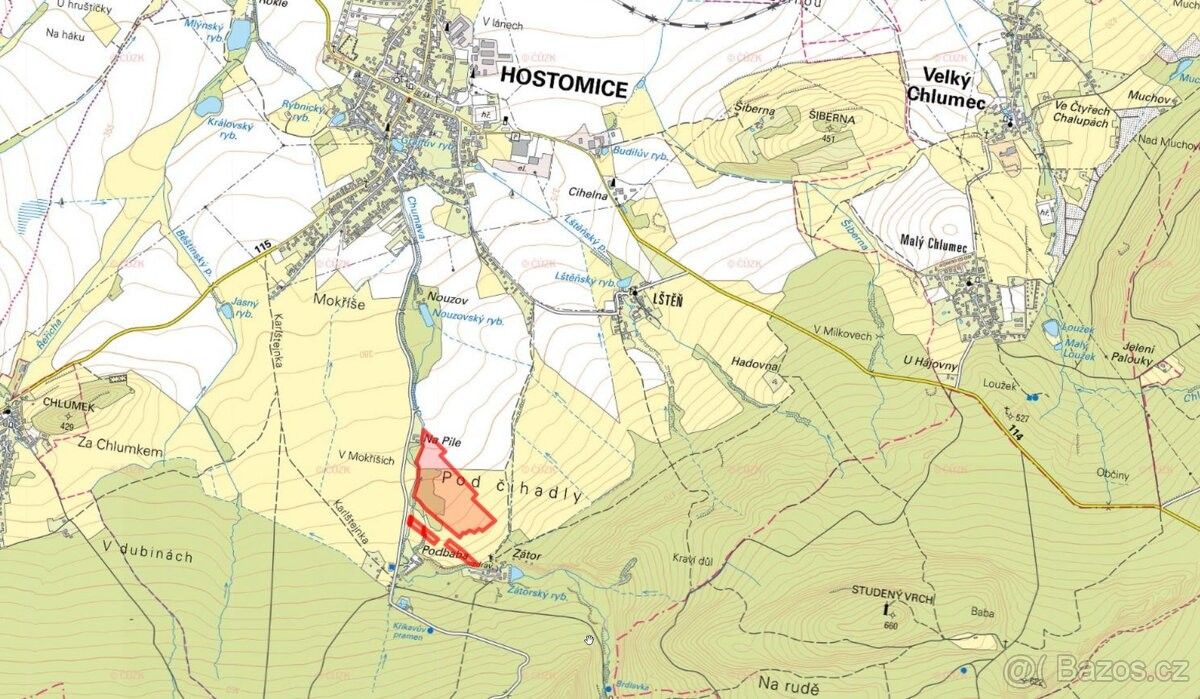 Prodej pozemek pro bydlení - Hostomice pod Brdy, 267 24