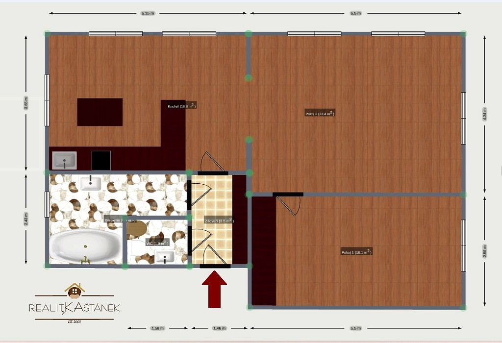 Byt 2+1 · 68 m² · Bezručova, Turnov, okres Semily - 3