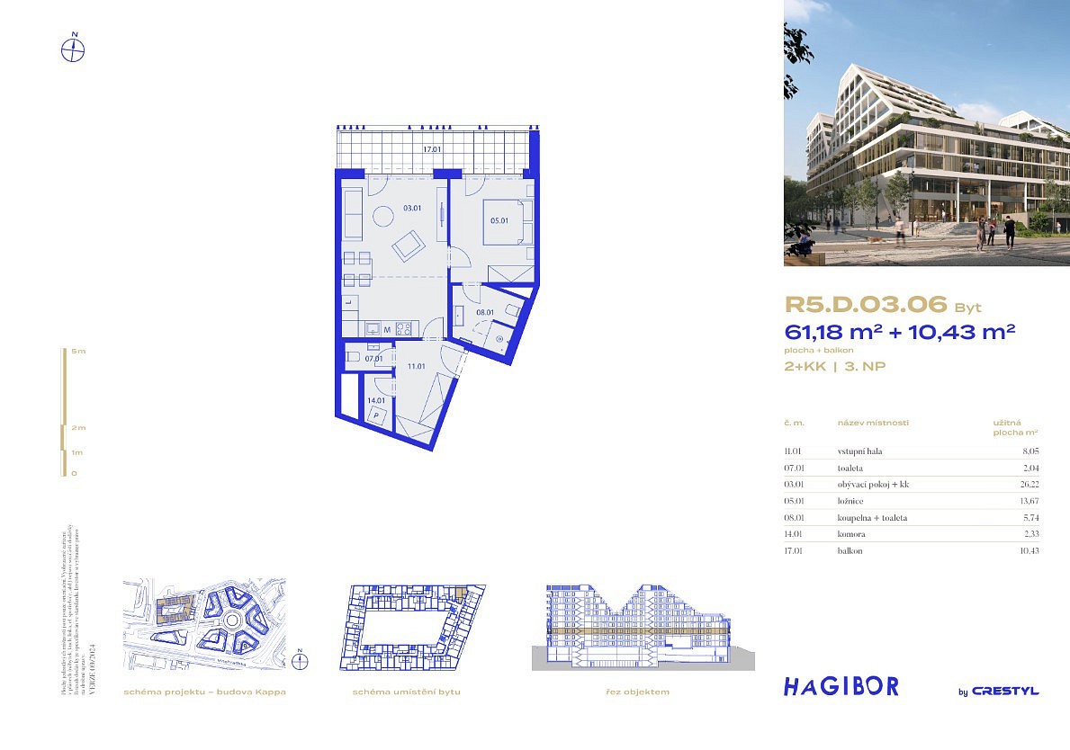 Prodej byt 2+kk - Počernická, Praha 10 - Strašnice, 61 m² - 5