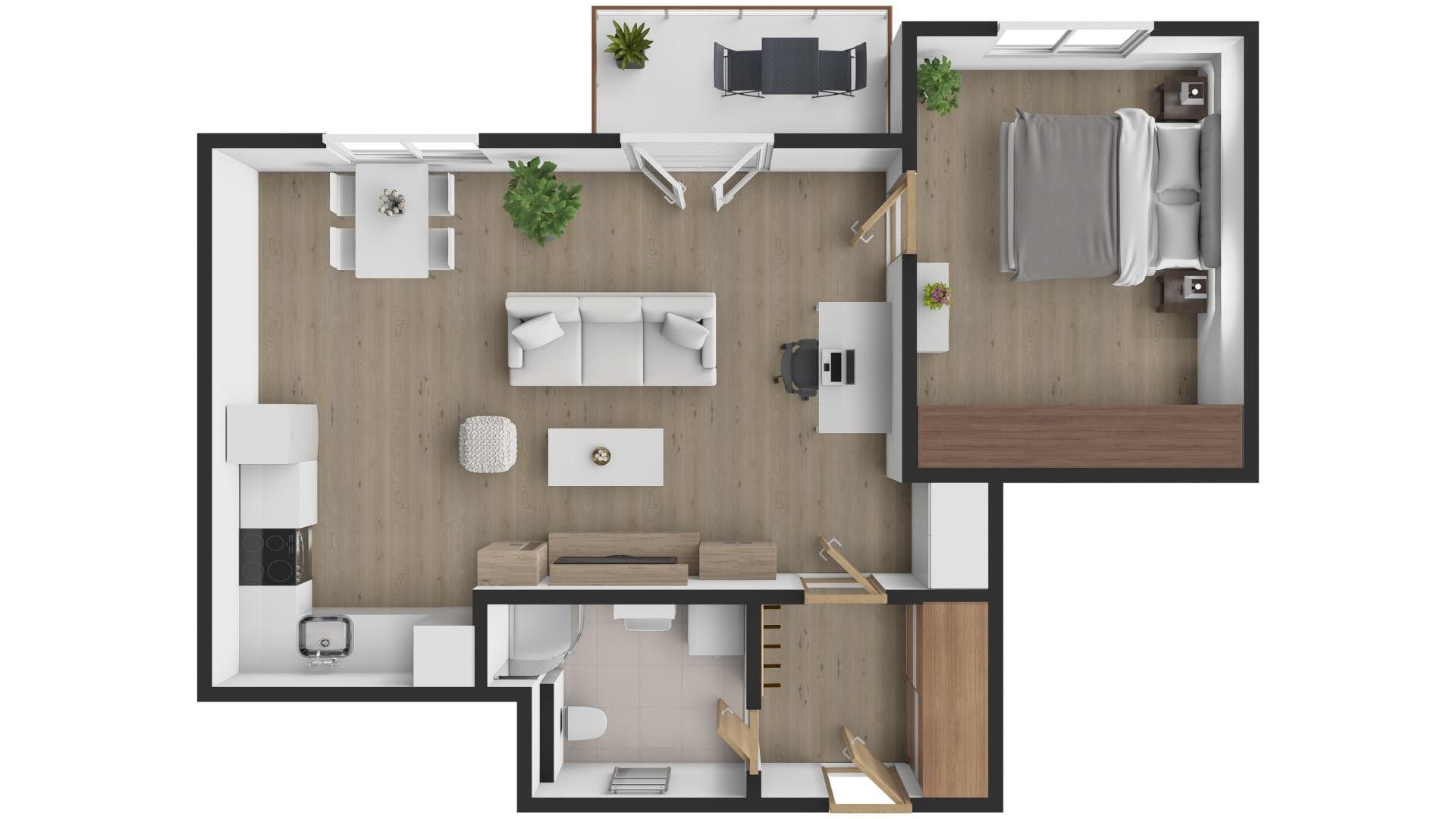 Byt 2+kk · 58 m² · Maredova, Tábor - 3