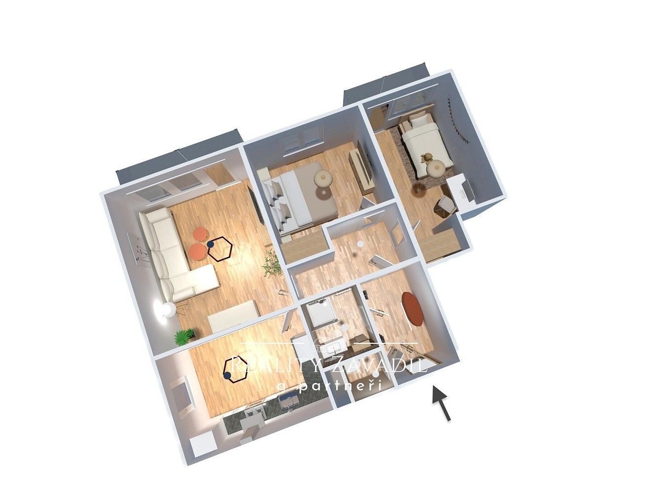 Byt 3+1 · 62 m² · Komenského, Vlašim, okres Benešov - 4