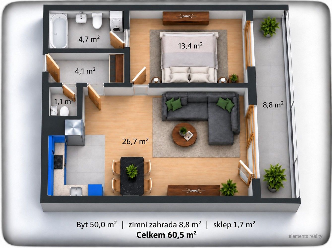 Byt 2+kk · 60 m² · Lipovská, Praha 5 - Zličín - 3