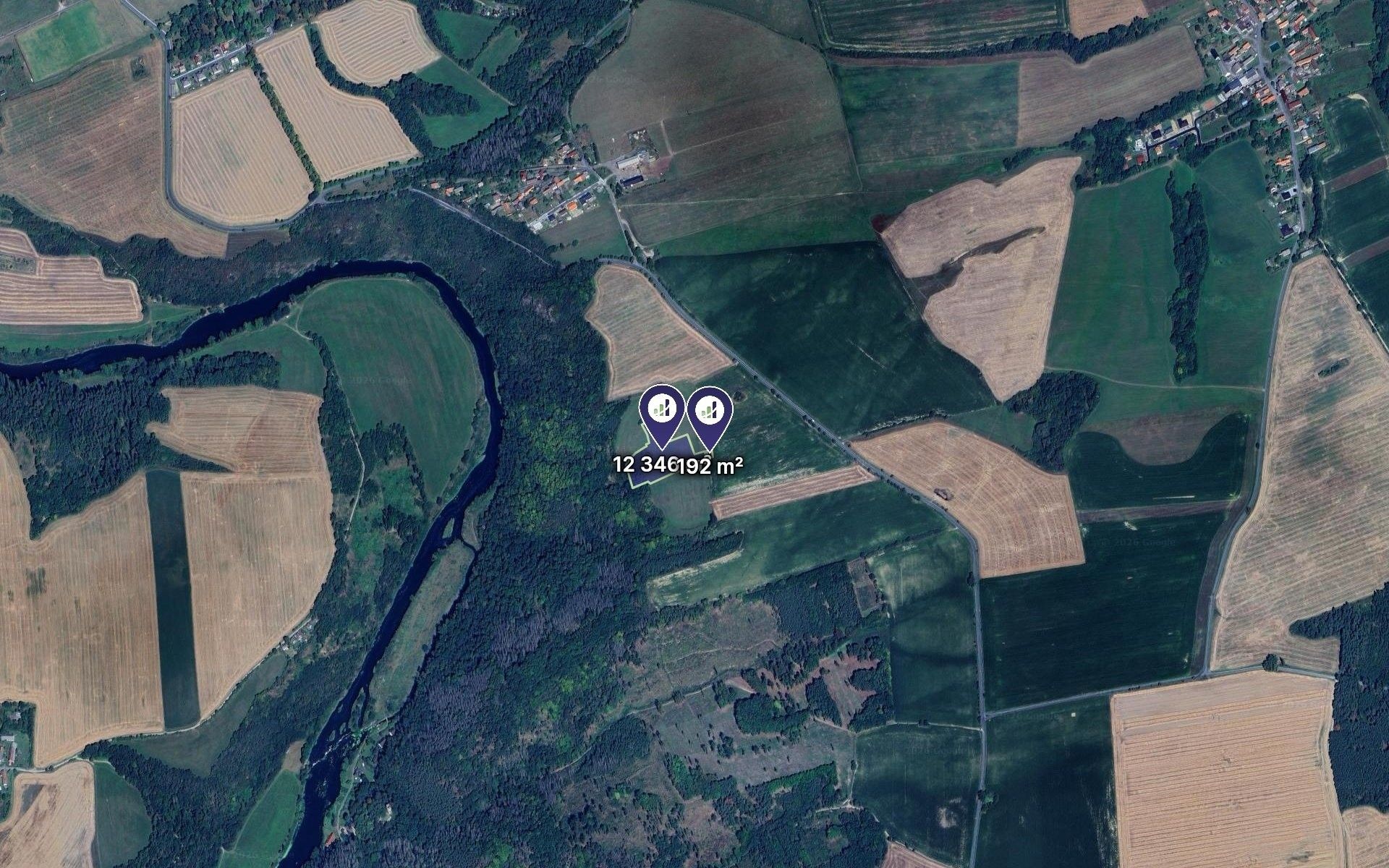 Zemědělské pozemky, Liblín, 12 538 m² - 2