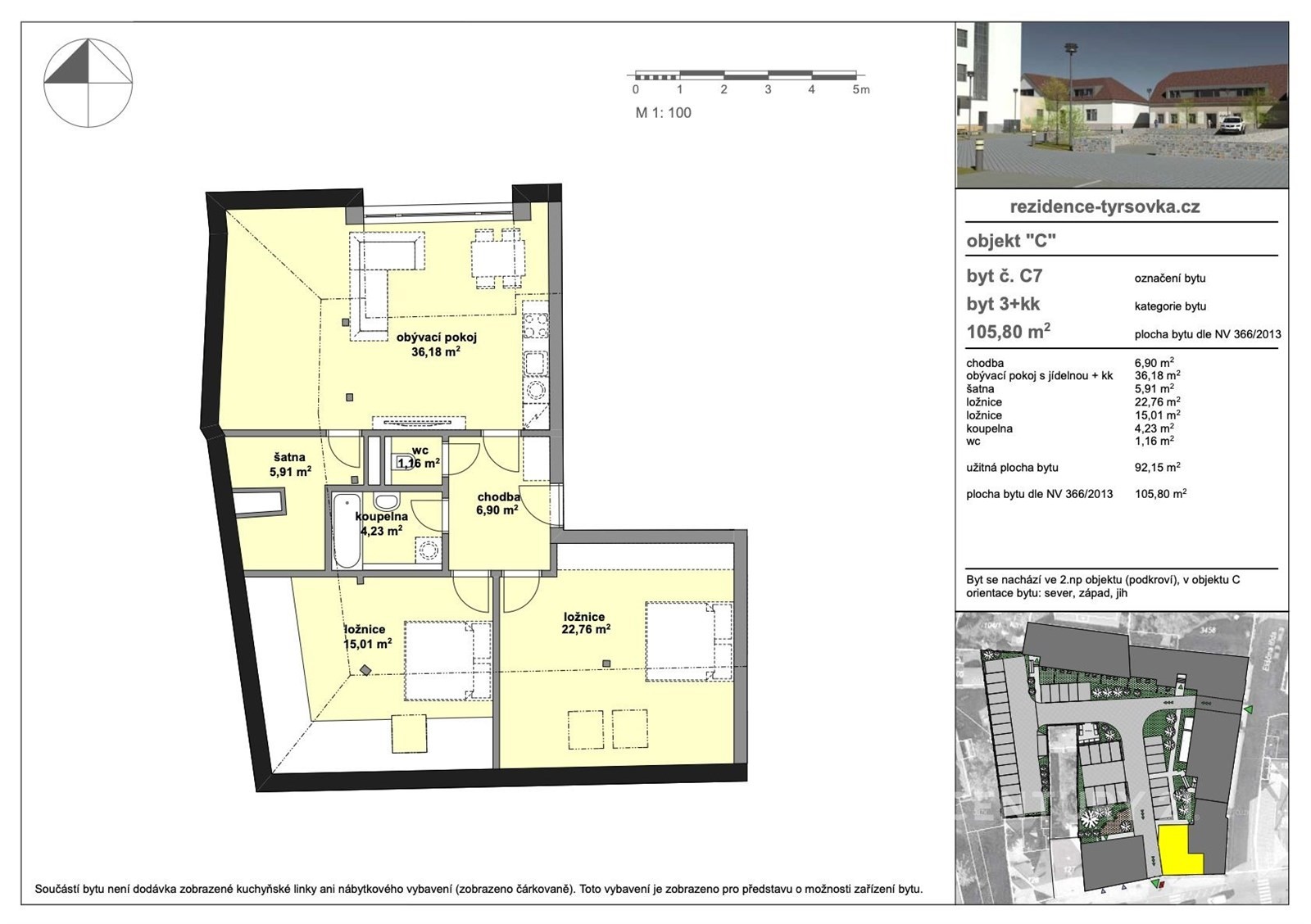 Byt 3+kk · 106 m² · Tyršova 239, Nymburk - 4