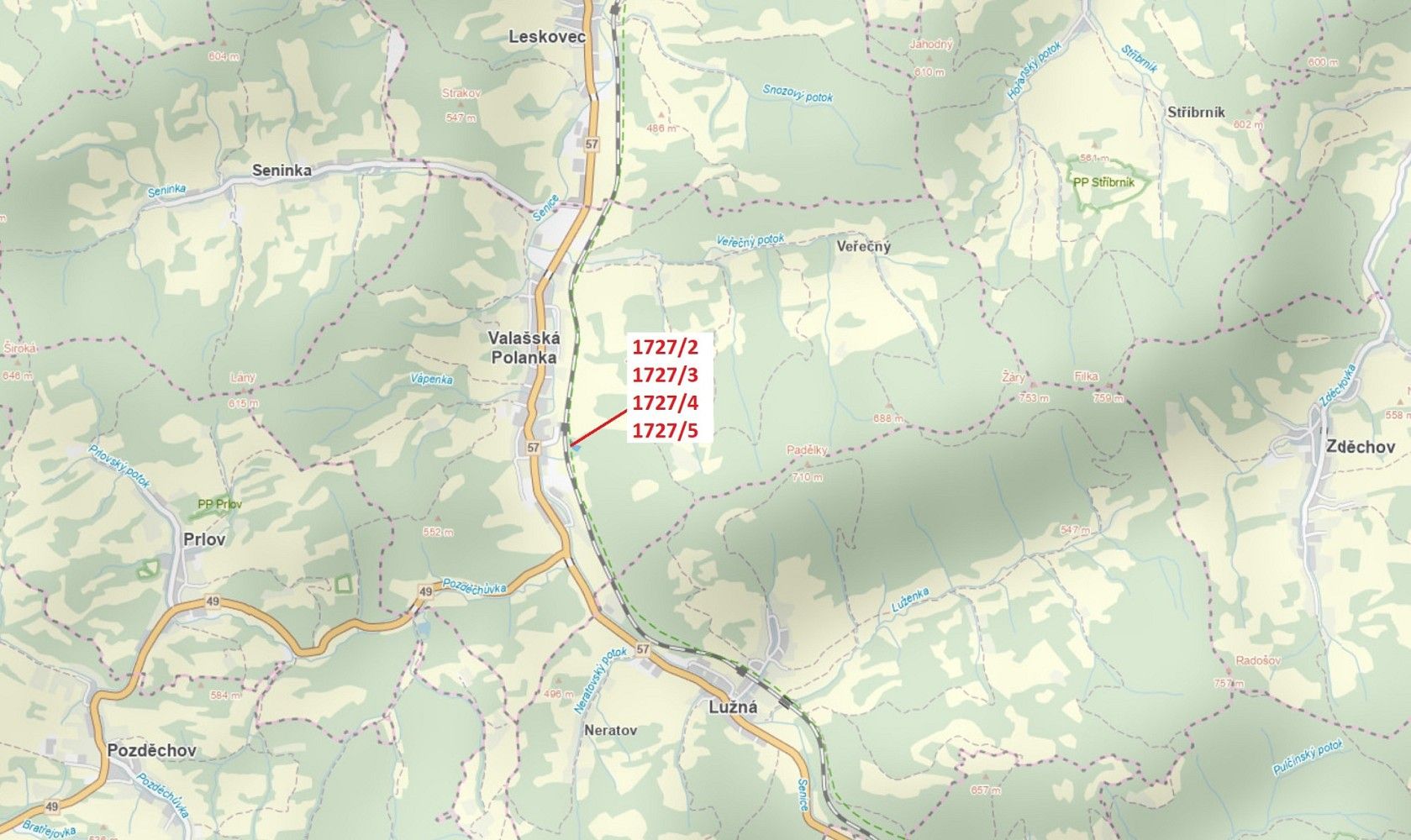 Louka, 2 295 m²