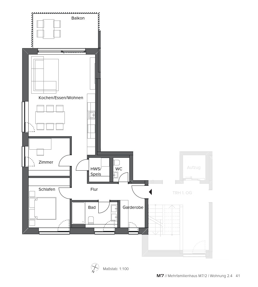 3+1, Moltkestr. 7, , Bádensko-Württembersko, 80 m² - 2
