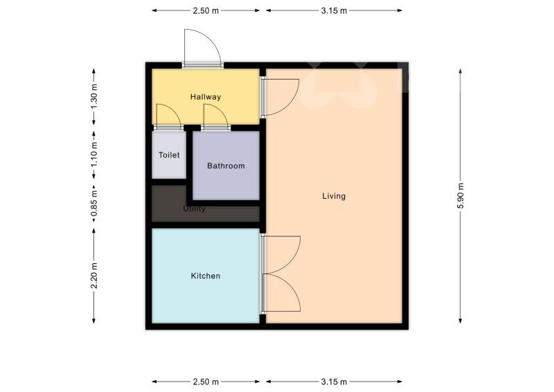 1+1, Javorová 3096, Most, 34 m² - 2