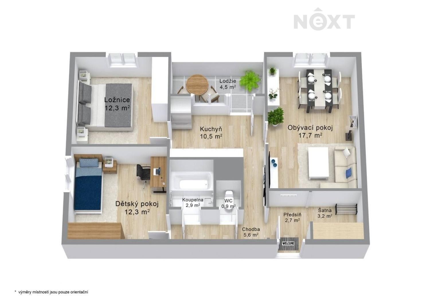 Prodej byt 3+1 - U Porcelánky, Chodov, 68 m²