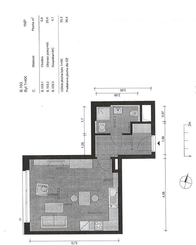 1+kk, Benkova, Praha - Chodov, 37 m²
