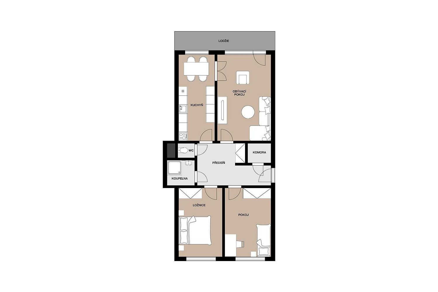 Byt 3+1 · 70 m² · Konstantinova, Praha 4 - Chodov - 2