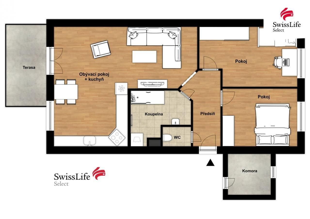 3+kk, Vejprnice, 71 m² - 2