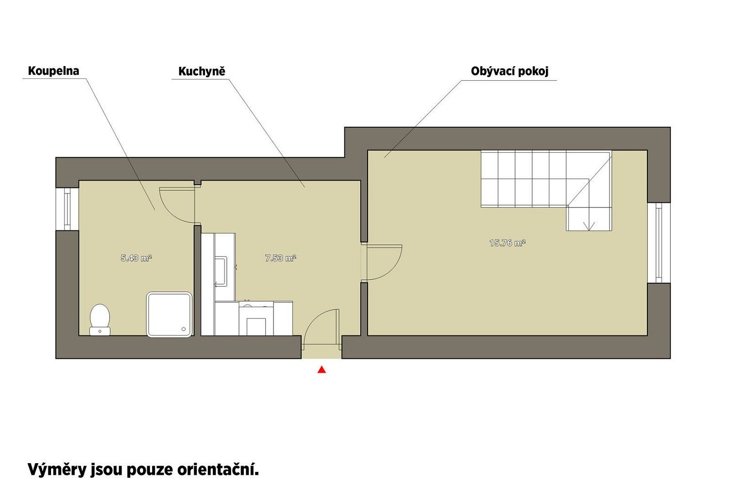Prodej byt 2+kk - Karlovy Vary - Dvory, Karlovarský kraj, 45 m² - 5