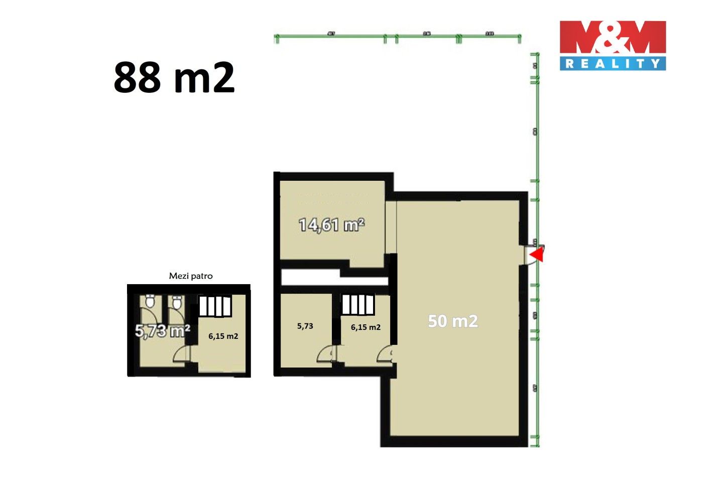 Obchodní prostory, Solní, Plzeň, 88 m² - 2