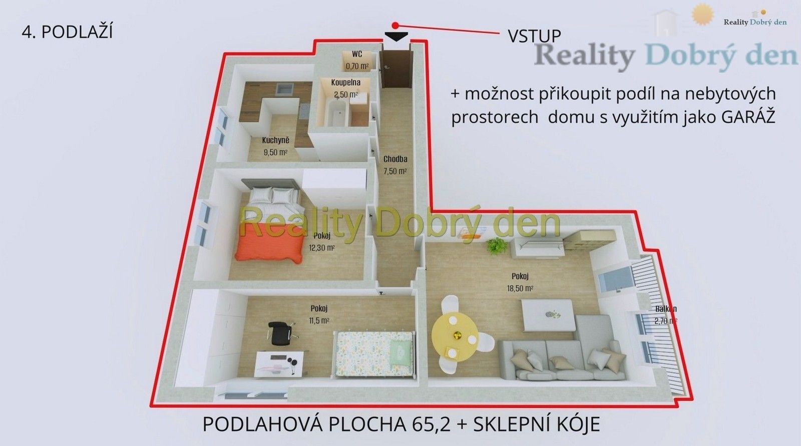 3+1, Hany Kvapilové, Opava Předměstí, 65 m² - 2