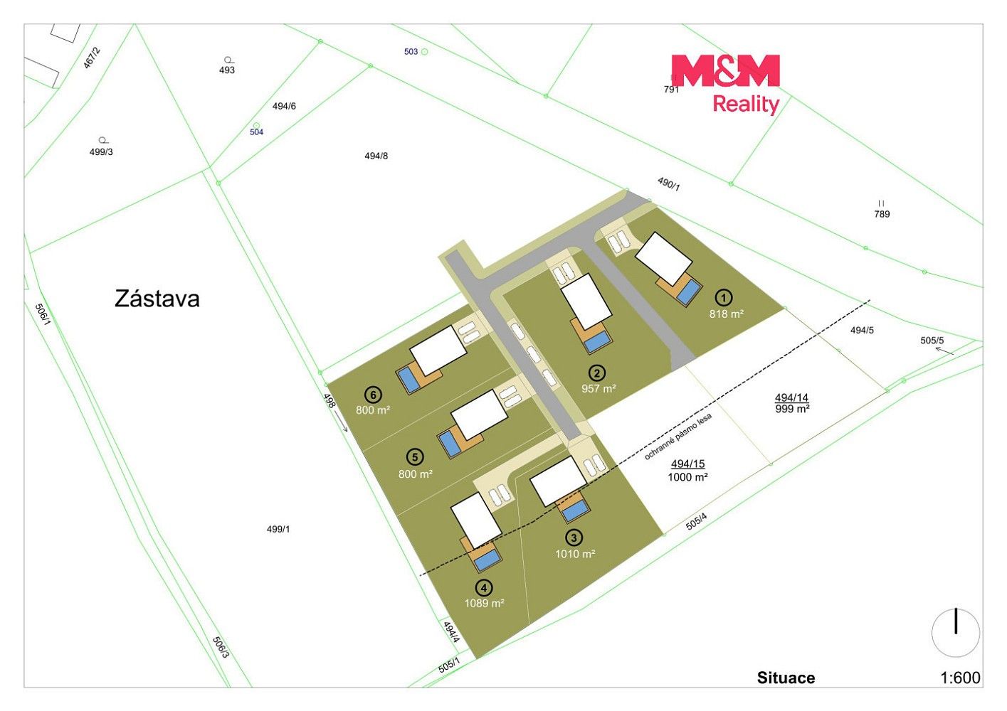 Pozemek pro bydlení, 800 m²