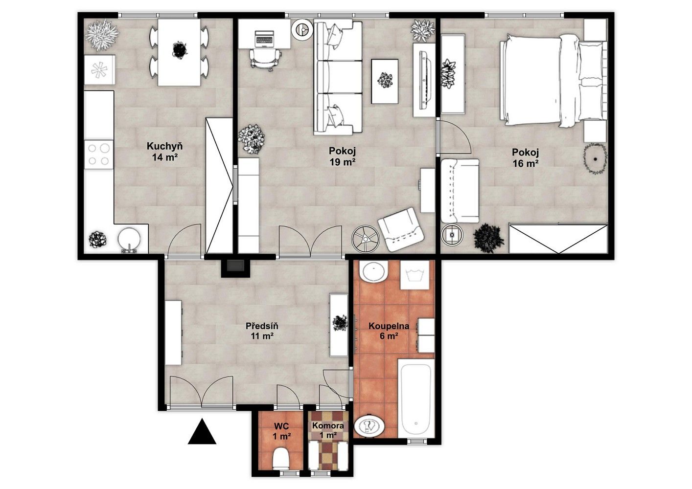 2+1, Praha - Libeň, okres Praha 8, Hlavní město Praha, 68 m² - 2