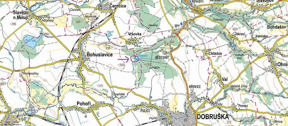 Prodej pozemek - Vršovka - Dobříč - 2