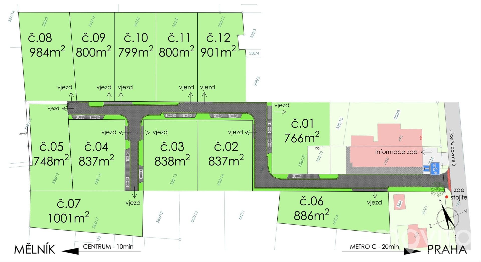 Prodej pozemek pro bydlení - Budovatelů, Libiš