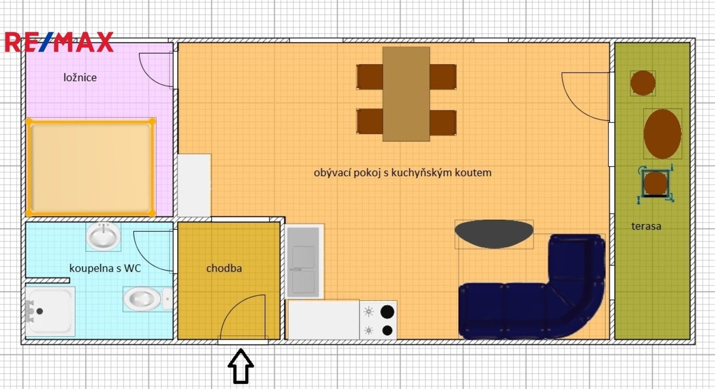 Pronájem byt 2+kk - Pod Zámečkem, Hradec Králové, 50 m²