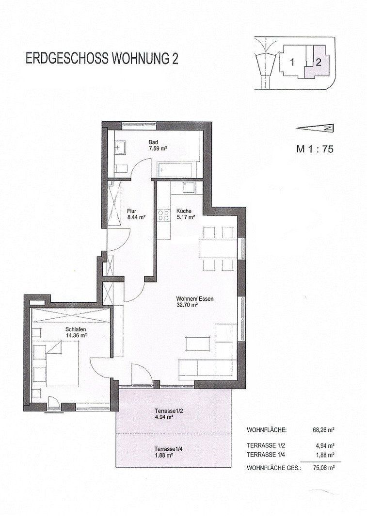 2+1, Rosenheim Rosenheim Bayern 83024, 75 m² - 2